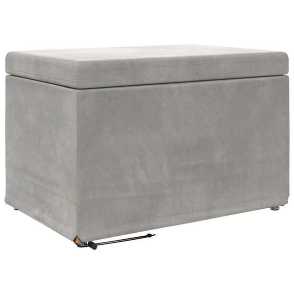 Maison Exclusive - Vaaleanharmaa jakkara 61 x 41 x 40 cm Sametti ja Komposiittipuu Ljusgrått