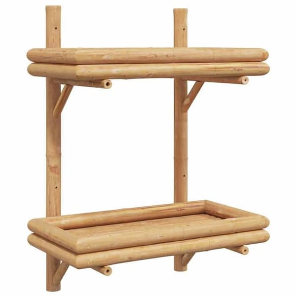 Vägghylla - EXKLUSIV HEM - 39 x 26 x 60 cm - Bambu - Brun - Rektangulär brun