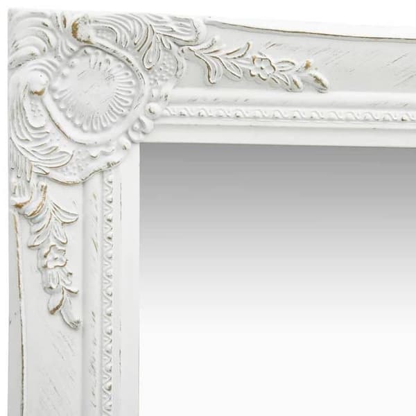 Maison Exclusive - Barockstil väggspegel 40x40 cm Vit