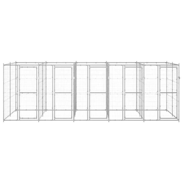 Udhus - Eksklusivt Hus - Galvaniseret Stål - 12,1 m² - 2 døre silver-