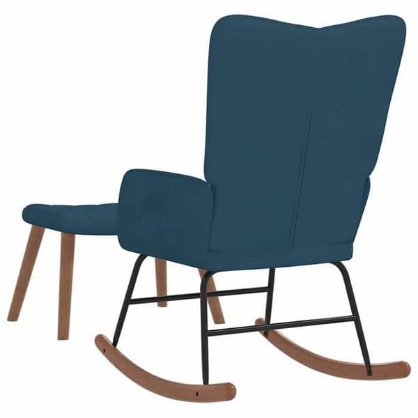 Maison Exclusive - Fåtölj med fotstöd Blå Sammet