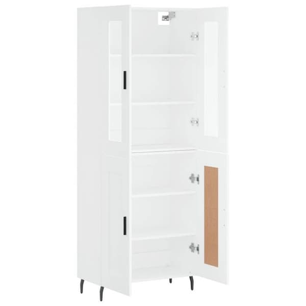Maison Exclusive - Buffé hög Vit 69,5x34x180 cm Ingenjörsträ