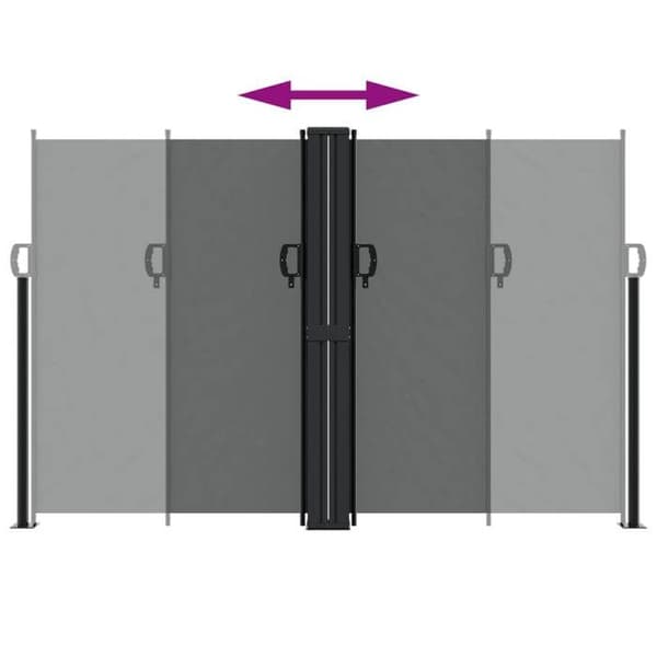 Maison Exclusive - Retractable sidokåpa antracit 160x1200 cm