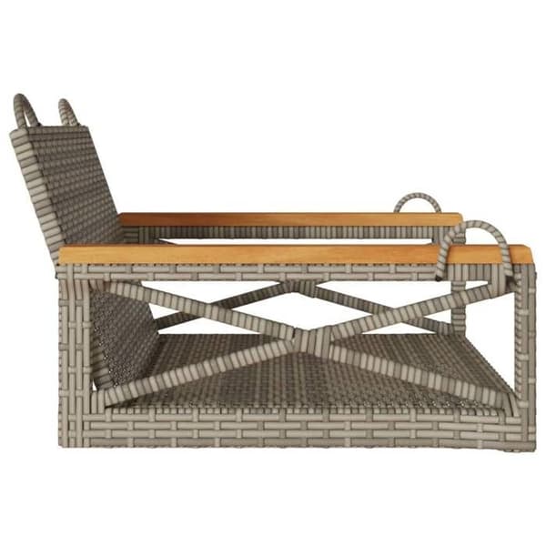 Maison Exclusive - Grå hängsoffa 63x62x40 cm flätad resin