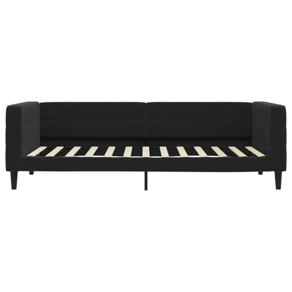 Maison Exclusive - Päivävuode mustalla patjalla 100x200 cm sametti