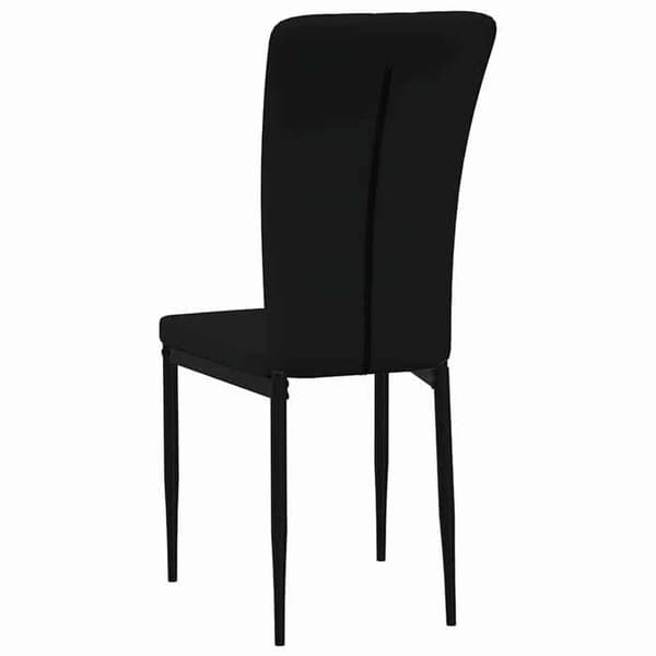 Maison Exclusive - Sæt med 4 spisestuestole i sort fløjl