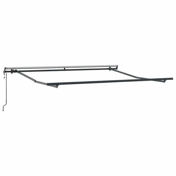 Maison Exclusive - Fällbart tak i ljusgrått och vitt 450 × 350 cm