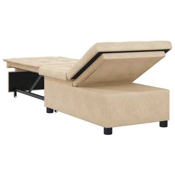 Soffa-säng - MAISON EXCLUSIVE - Utdragbar - Mikrofiber - Grädde - 194x67x82 cm Grädde