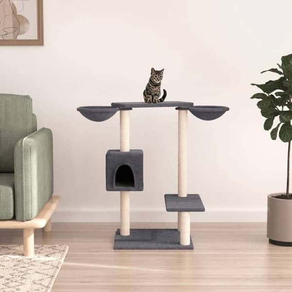 Maison Exclusive - Kattträd med klösträningar mörkgrå 82 cm Mörkgrå