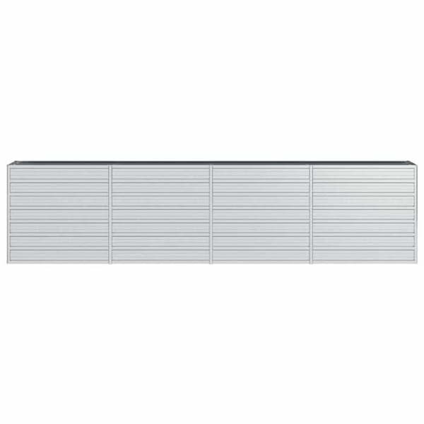 Maison Exclusive - Upphöjd trädgårdssäng 320x40x77 cm Galvaniserat stål Silverfärgad