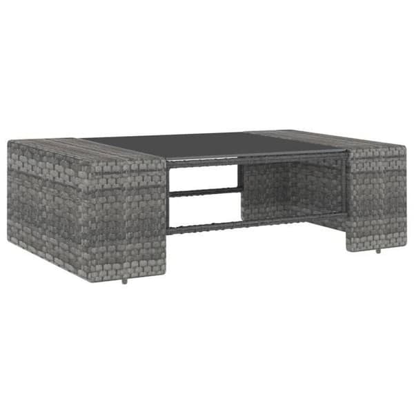 Maison Exclusive - Trädgårdsmöbler 7 delar Flätad resin Grå