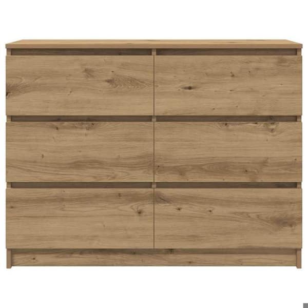 Maison Exclusive - Buffet i håndlavet egetræ 100x35x76 cm i ingeniørtræ