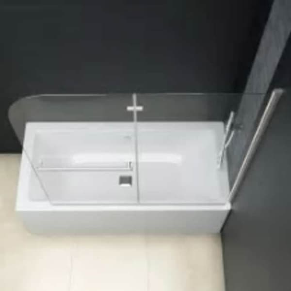 Maison Exclusive - Fällbar duschkabin 2 paneler ESG 95x140 cm Krom