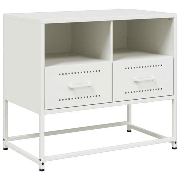 Maison Exclusive - TV-möbel vit 68x39x60,5 cm stål Vit