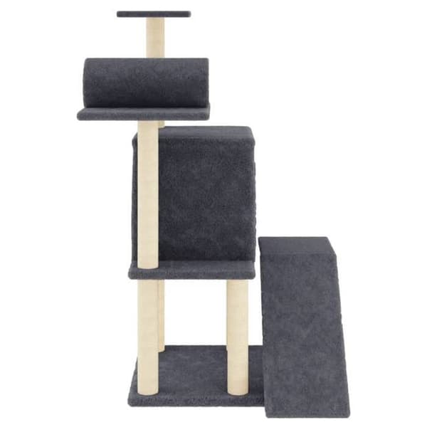 Maison Exclusive - Kattekradse med grå sisal klatretræ 110,5 cm mörkgrå