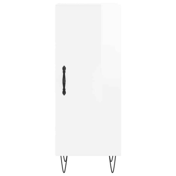 Maison Exclusive - Buffé Vit glänsande 34,5x34x90 cm Ingenjörsträ