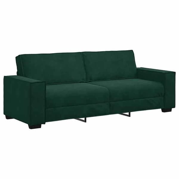 Maison Exclusive - Soffa 3-sits Grön mörk 220x78x84 cm Sammet