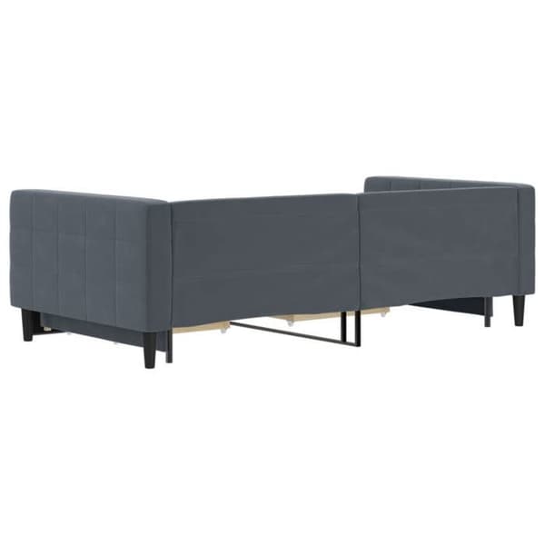 Päivävuode - EXCLUSIVE KOTI - 100x200 cm - Daybed - 2 laatikkoa - Harmaa sametti