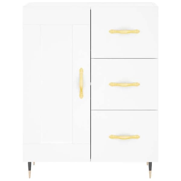 Maison Exclusive - Hvidt buffet 69,5x34x90 cm ingeniørtræ Vit