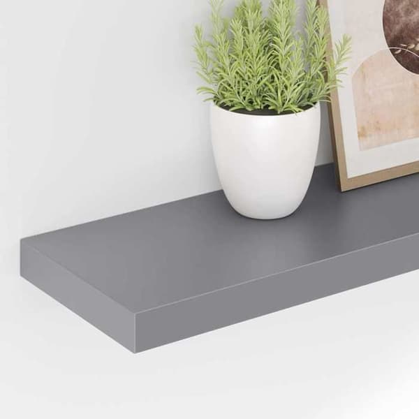 Maison Exclusive - Kelluvat seinähyllyt 2 kpl harmaa 80x23,5x3,8 cm MDF