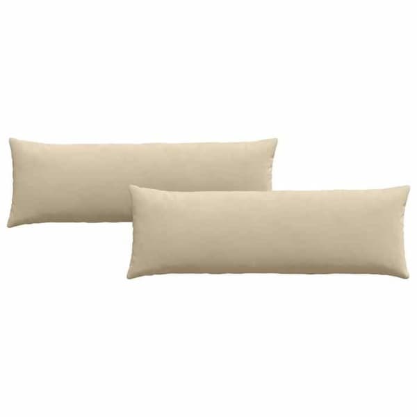Maison Exclusive - Soffkuddar 2 st tyg Kräm 120 x 40 cm Grädde