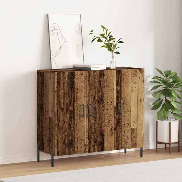 Buffé - EXKLUSIVT HUS - 90x34x80 cm - Ingenjörsträ - Retro koniska ben - Modern design