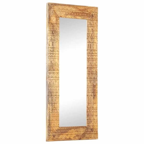 Maison Exclusive - Handgjord spegel 110x50x2,5 cm i solid mangoträ