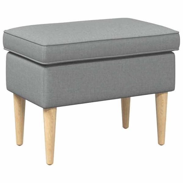 Maison Exclusive - Puff Ljusgrå 55 x 35 x 41 cm Polyester