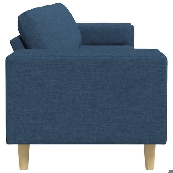 Soffa - MAISON EXCLUSIVE - Maison Exclusive - 3 platser - Blå polyester - 250 x 77 x 76 cm Blå