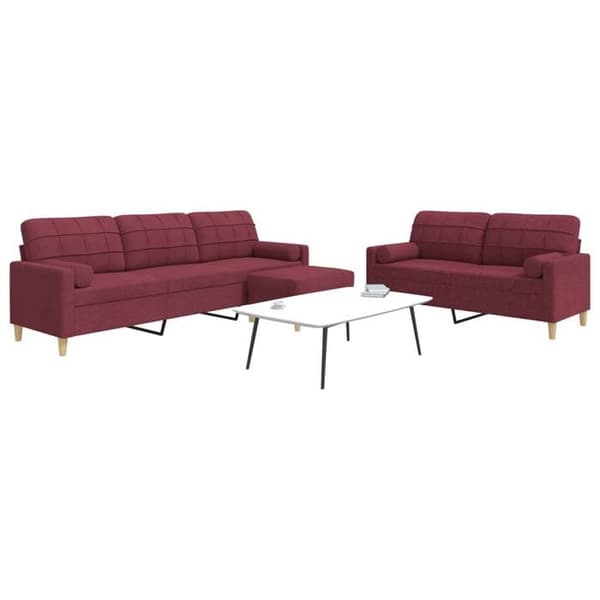 Maison Exclusive - 3 kpl sohvasetti, jalkatuki ja koristepillowit