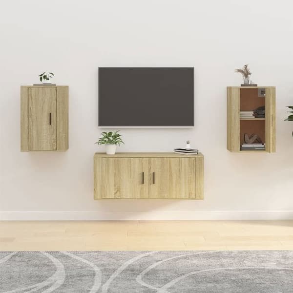 Maison Exclusive - Vægmonterede TV-møbler 2 stk Eg sonoma 40x34,5x60 cm