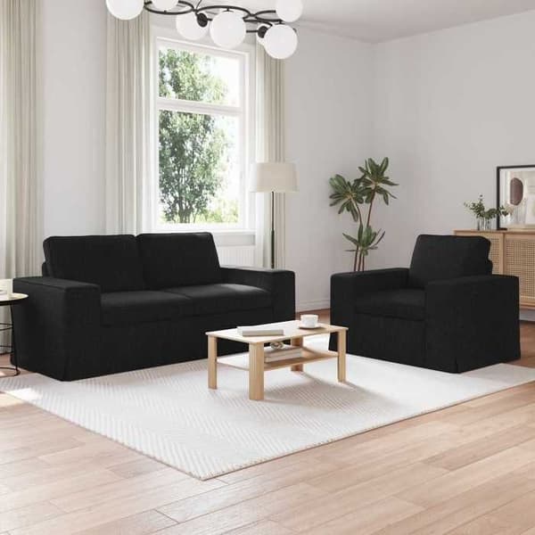 Maison Exclusive - 2 kpl sohvasetti musta kangas