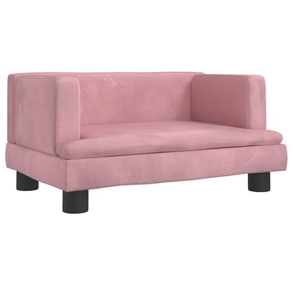 Maison Exclusive - Koiran sänky vaaleanpunainen 60x40x30 cm sametti rosa