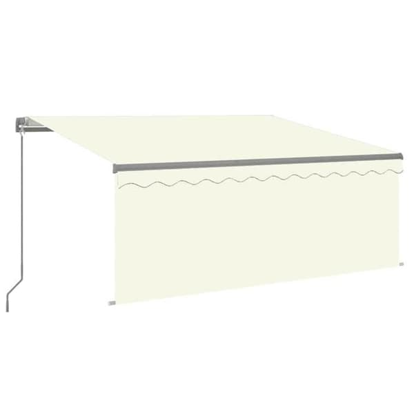 Fällbart tak - EXKLUSIV HUS - 3 x 2,5 m - Manuell - Solenergi LED - UV-skydd Grädde
