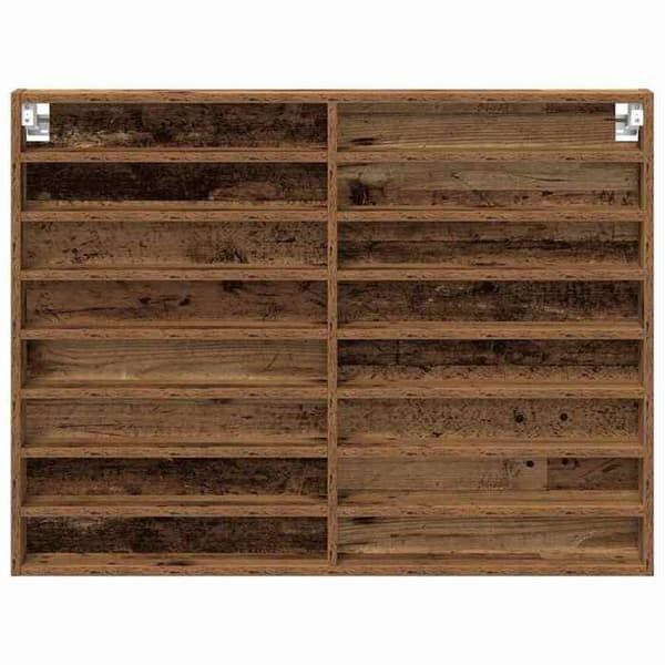 Maison Exclusive - Seinälle asennettava vitriini, vanha puu 100 x 8,5 x 75 cm