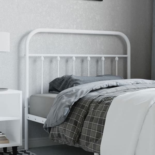 Maison Exclusive - Erstatnings hovedgærde metal hvid 100 cm