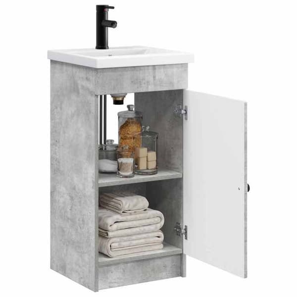 Maison Exclusive - Badeværelsesmøbel med vask Grå beton 42 x 40 x 84,5 cm