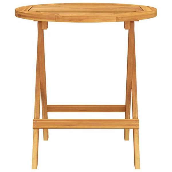Bistrobord - EKSKLUSIV HUS - Ø46×47 cm - Massivt akacietræ - Sammenklappelig - Rund
