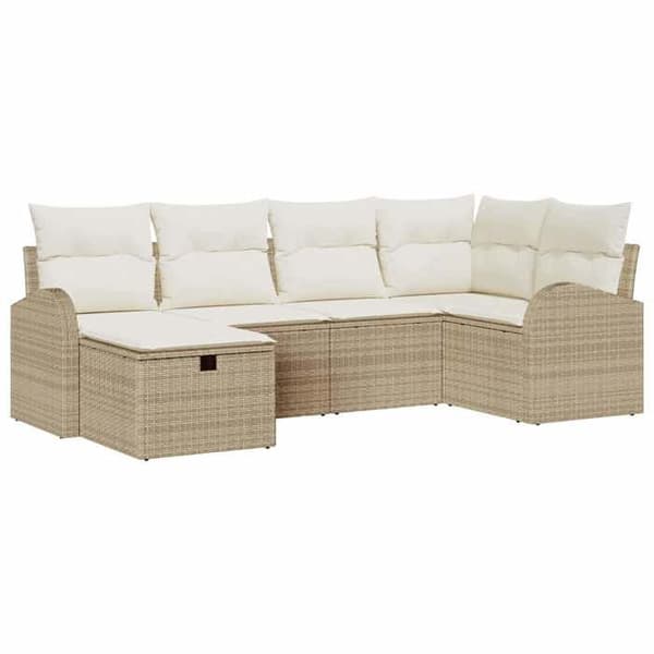 Maison Exclusive - Sæt af 6 pc Sofaer Beige og Creme Polyrotin