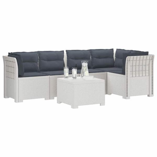 Havemøbel - EKSKLUSIVT HUS - Sofa 5 pladser - Polypropylen - Vejrbestandig & UV - Hvid Vit