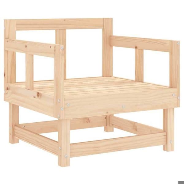 Maison Exclusive - Trädgårdsstolar med kuddar, set om 2, massivt furu