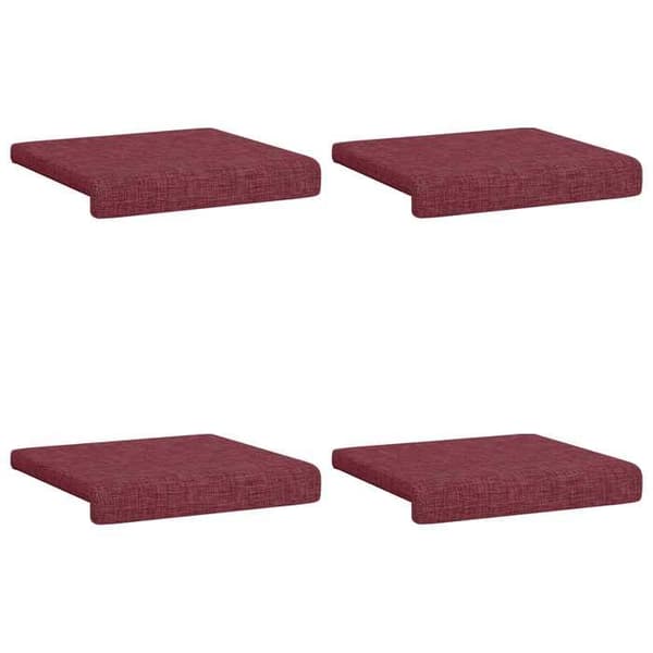 Bænkepude - EKSKLUSIV HUS - 4 stk - 100% polyester - Dybde 35 cm - Skridsikker Bordeaux