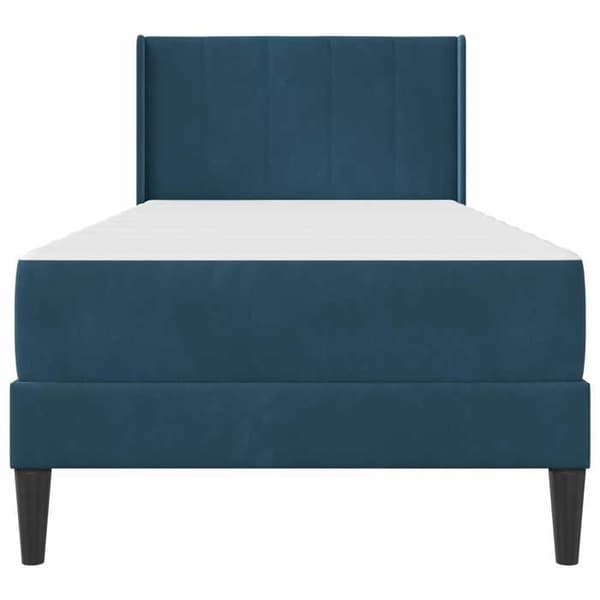 Maison Exclusive - Sängram med madrass Blå 80 x 200 cm Sammet Blå