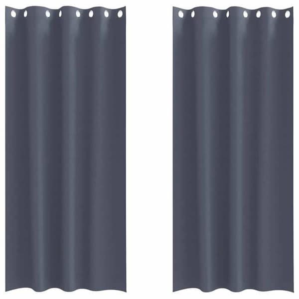 Mørklægningsgardin - EKSKLUSIV HUS - Med ringe - Antracit - 225 x 140 cm - 2 stk. antracit