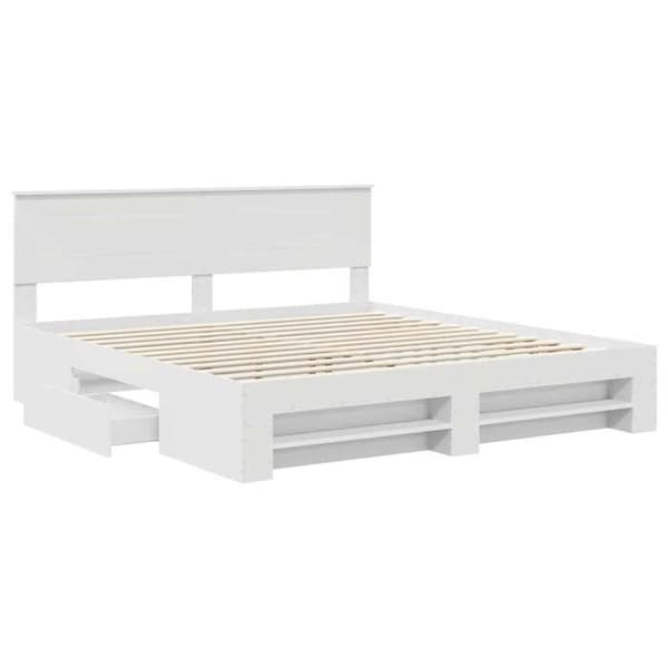 Maison Exclusive - Sängram Vit 180 x 200 cm Ingenjörsträ Vit