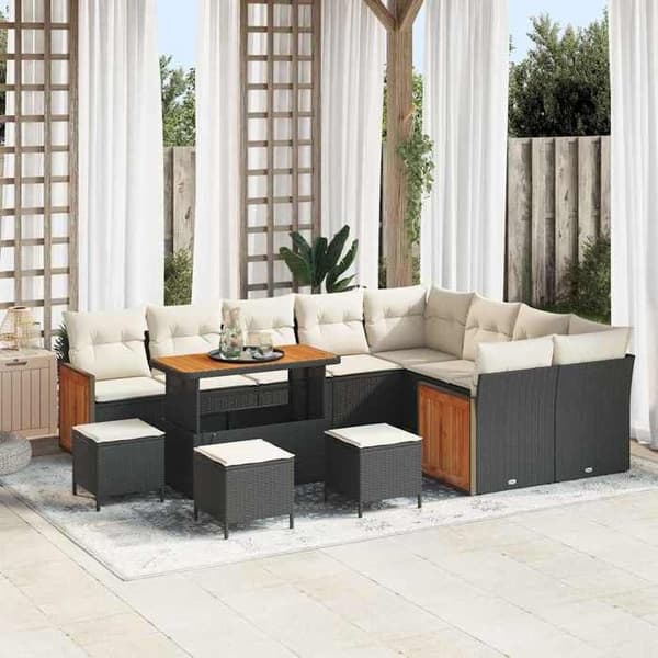 Maison Exclusive - 14-delars trädgårdsoff-set 10-sits