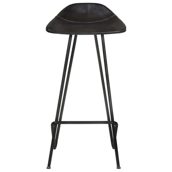Maison Exclusive - Barstolar set om 4 svart äkta läder