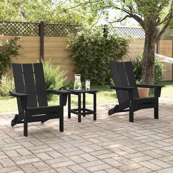 Maison Exclusive - Havestol 2 stk Sort Polyethylen Svart