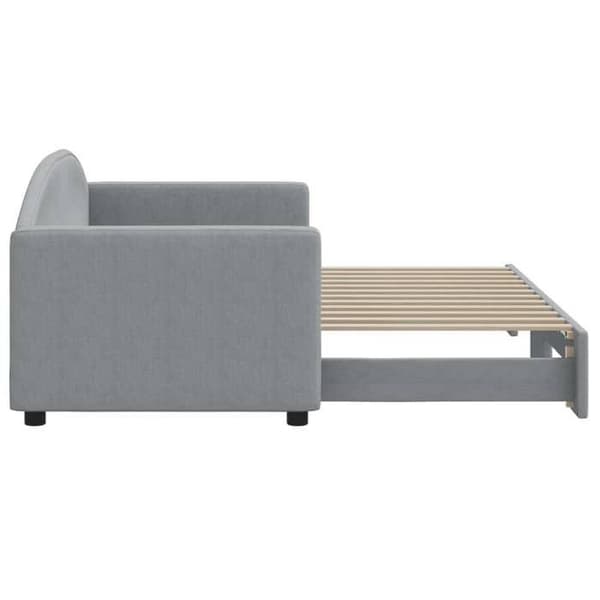 Maison Exclusive - Sovesofa med udtræk uden madras lys grå 80x200 cm