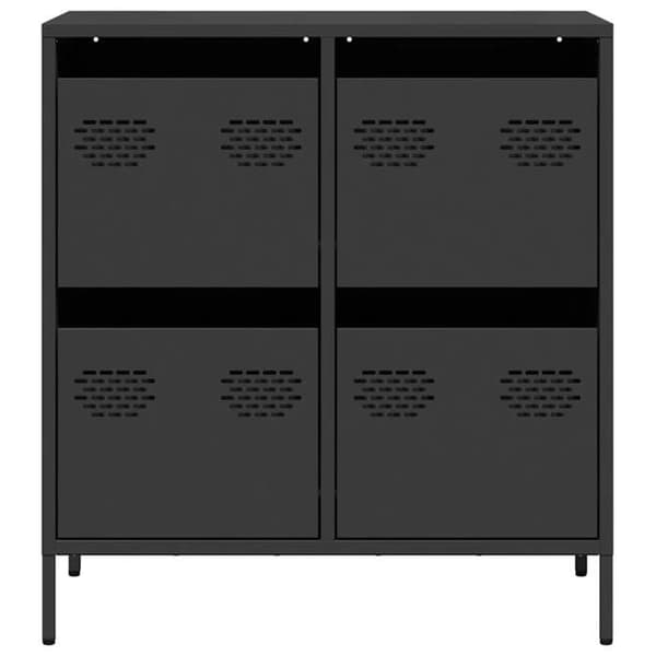 Maison Exclusive - Buffet sort 68x39x73,5 cm koldvalset stål